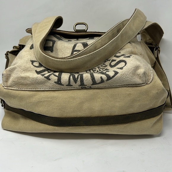 Selena Vaughar Large Canvas Zip Top Crossbody Shoulder Bag - Picture 5 of 13